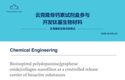 云克隆骨钙素试剂盒参与开发钛基生物材料
