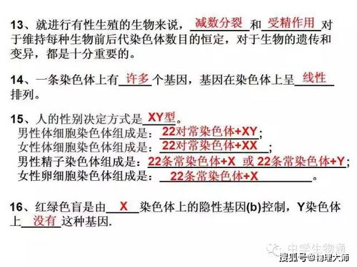 高中生物 复习资料,基础知识一篇打尽