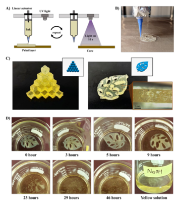 源于左旋葡萄糖的生物基和可降解硫醇-烯网络,可用于可持续3D打印